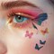 Wrapables Waterproof Glitter Butterfly Wings and Fairy Design Temporary Tattoos for Women, Eye, Face, and Body Makeup for Parties, Beach, Festivals (12 Sheets)